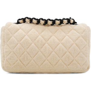 Terry Flap Bag Beige
