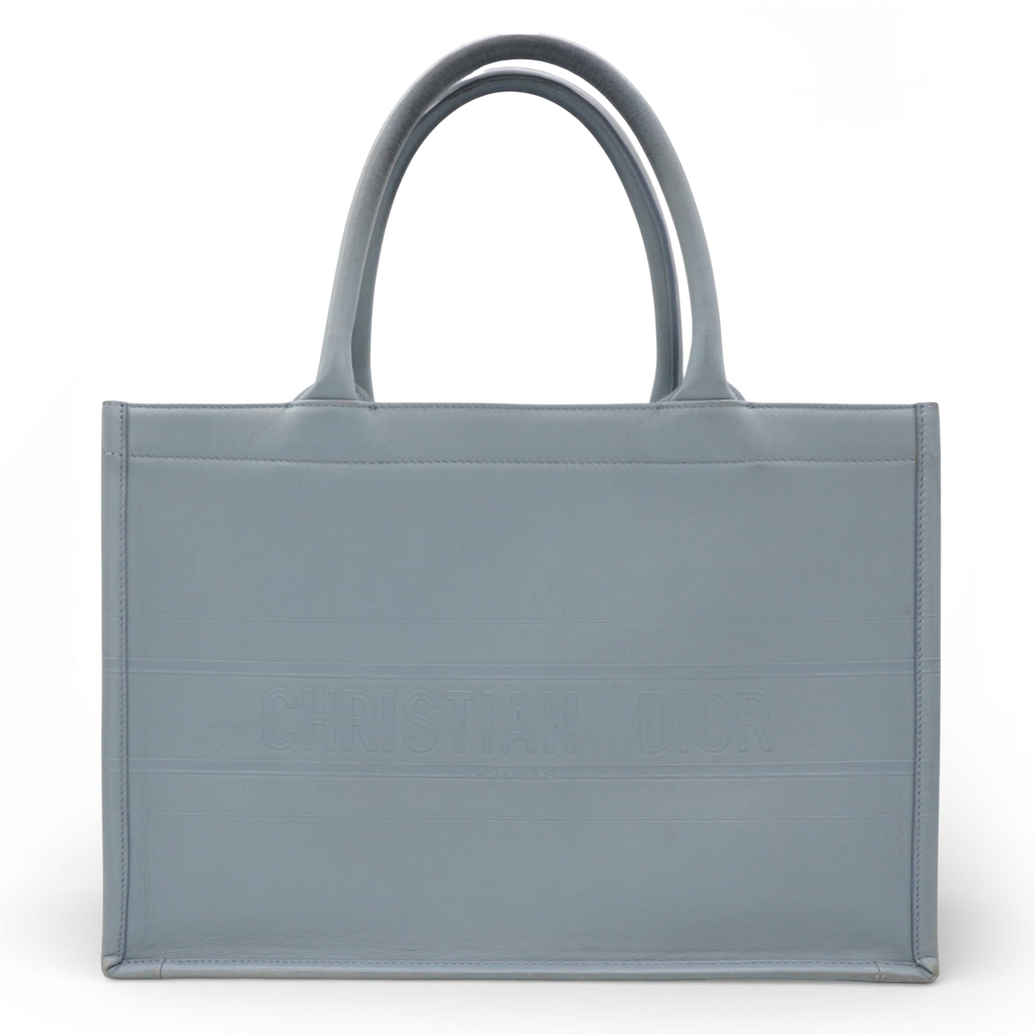 Embossed Medium Book Tote Cloud Blue