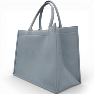 Embossed Medium Book Tote Cloud Blue