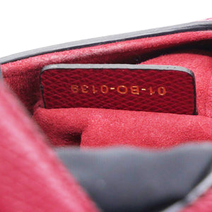 Grained Calfskin Mini Saddle Bag Red