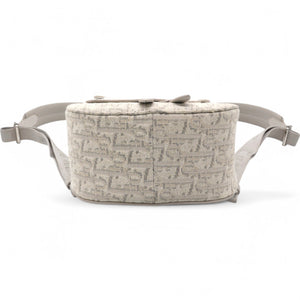 HOMME Oblique Jacquard Calfskin Mini Saddle Backpack Beige