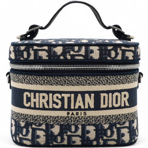 Oblique Diortravel Vanity Case Blue