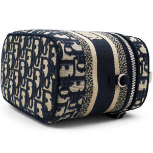 Oblique Diortravel Vanity Case Blue