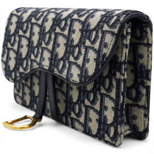 Oblique Saddle Belt Bag Blue