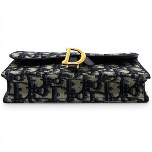 Oblique Saddle Belt Bag Blue