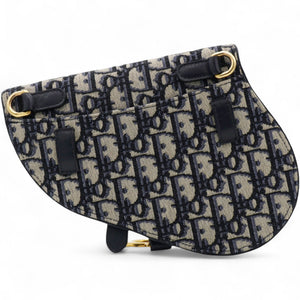 Oblique Saddle Belt Pouch Blue
