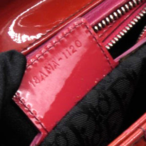 Patent Cannage Large Lady Dior Red