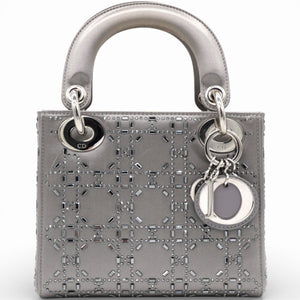 Satin Crystal Cannage Mini Lady Dior