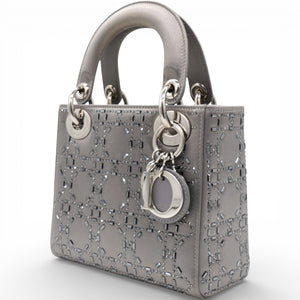 Satin Crystal Cannage Mini Lady Dior