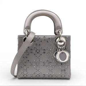 Satin Crystal Cannage Mini Lady Dior