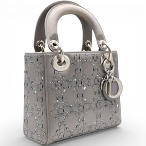 Satin Crystal Cannage Mini Lady Dior