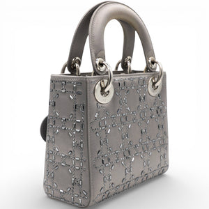 Satin Crystal Cannage Mini Lady Dior