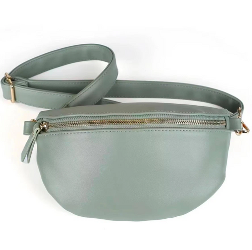 Women's Crescent Crossbody Belt Mint Bag
