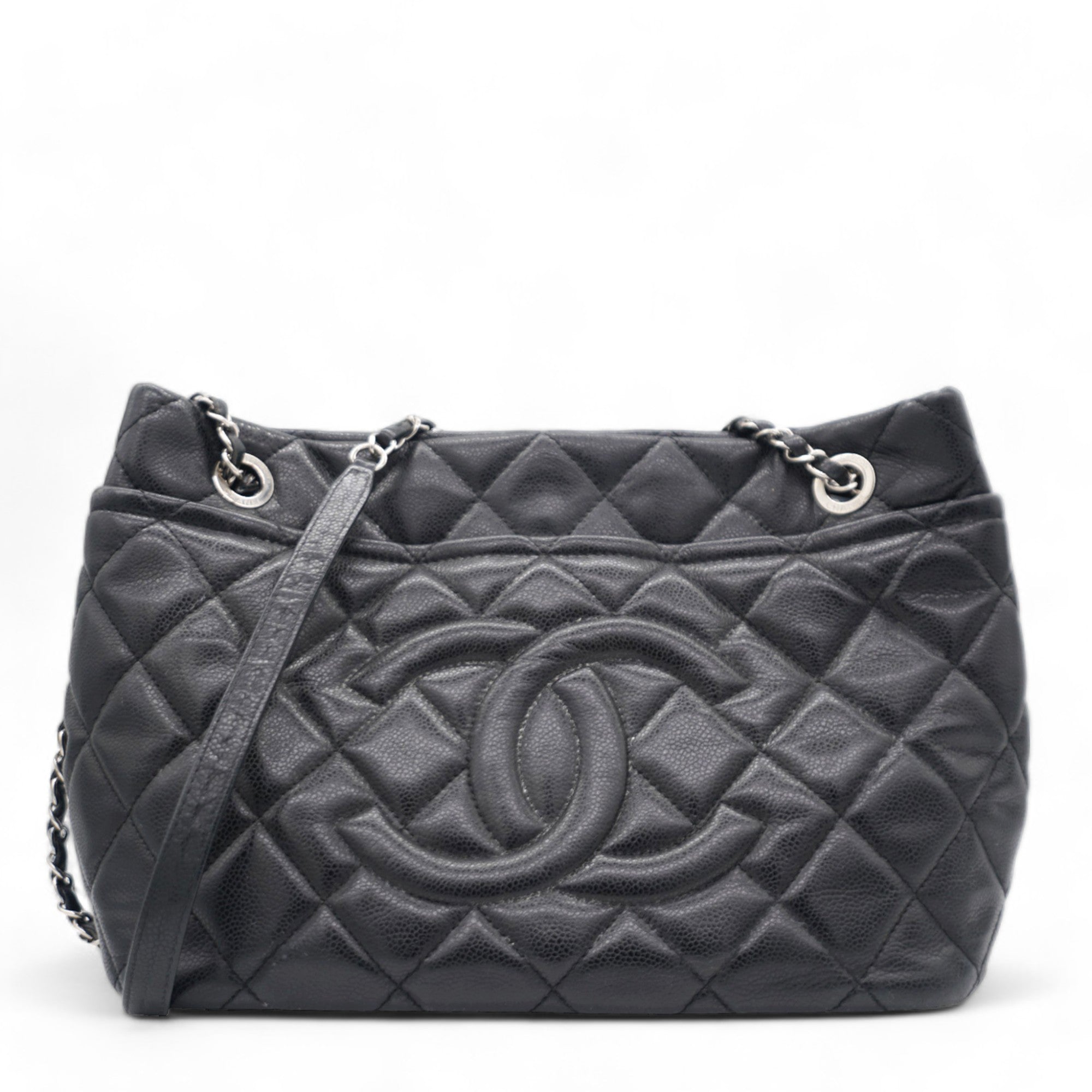 Caviar Quilted CC Timeless Soft Tote Black
