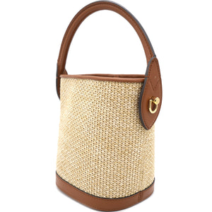 Petit bucket bag Raffia Beige