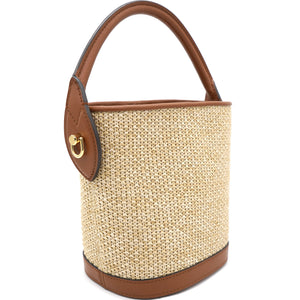 Petit bucket bag Raffia Beige