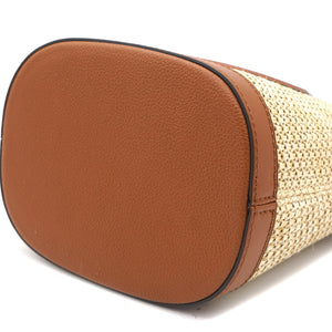 Petit bucket bag Raffia Beige