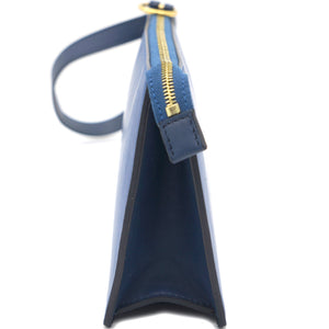 Indigo Leather Clutch