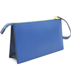 Indigo Leather Clutch