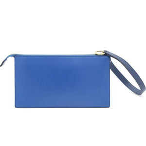 Indigo Leather Clutch