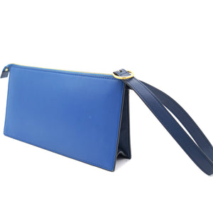 Indigo Leather Clutch