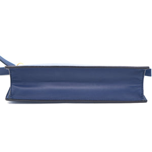 Indigo Leather Clutch