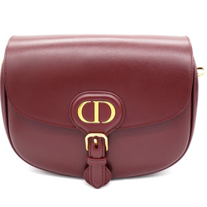 Box Calfskin Medium Bobby Flap Dark Tan