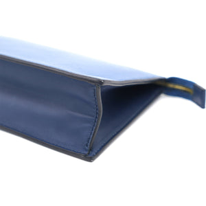 Indigo Leather Clutch