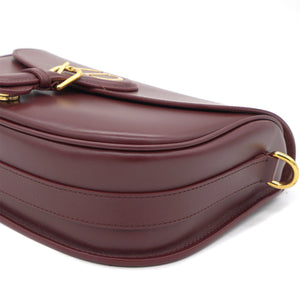 Box Calfskin Medium Bobby Flap Dark Tan
