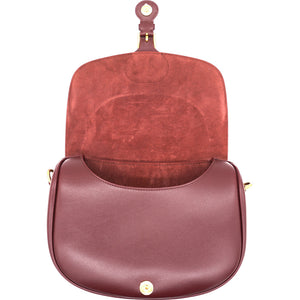 Box Calfskin Medium Bobby Flap Dark Tan