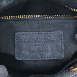 Denim Cannage Studded Mini Supple Lady Dior Blue