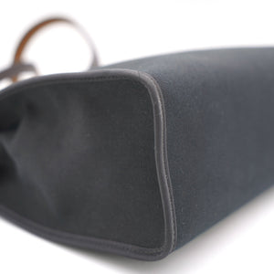 Black/Cacao Canvas and Leather Herbag Zip 31 Bag