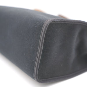Black/Cacao Canvas and Leather Herbag Zip 31 Bag