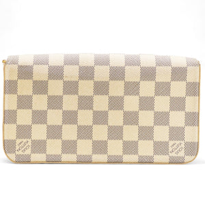 Damier Azur Pochette Felicie Chain Wallet Rose Ballerine