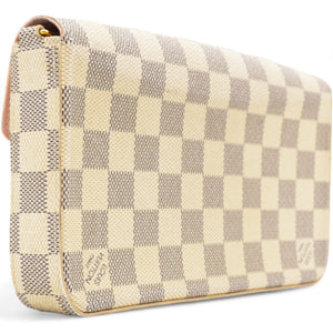 Damier Azur Pochette Felicie Chain Wallet Rose Ballerine