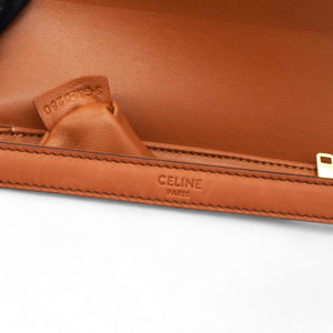 Textile Natural Calfskin Medium Triomphe Bag White Tan