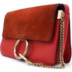 Small Faye Leather Crossbody Bag