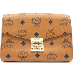 Cognac Visetos Coated Canvas Patricia Wallet on Chain