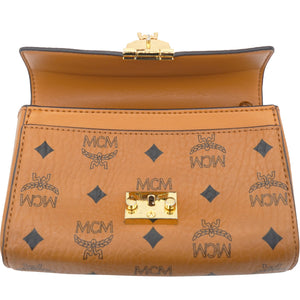 Cognac Visetos Coated Canvas Patricia Wallet on Chain