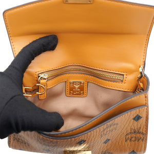Cognac Visetos Coated Canvas Patricia Wallet on Chain