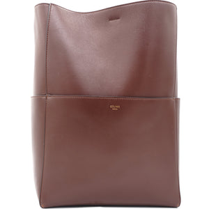 Supersoft Calfskin Sangle Bucket Bag Wine