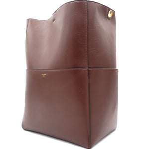 Supersoft Calfskin Sangle Bucket Bag Wine