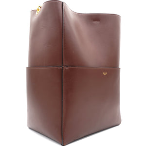 Supersoft Calfskin Sangle Bucket Bag Wine