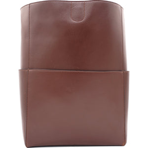 Supersoft Calfskin Sangle Bucket Bag Wine