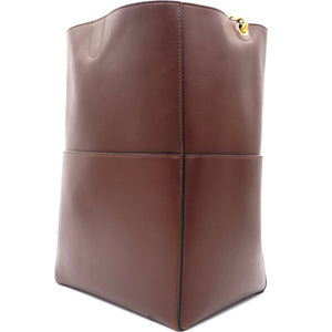 Supersoft Calfskin Sangle Bucket Bag Wine