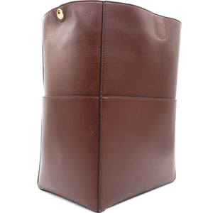 Supersoft Calfskin Sangle Bucket Bag Wine