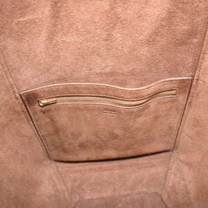 Supersoft Calfskin Sangle Bucket Bag Wine