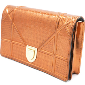 Bronze Leather Diorama Wallet on Chain