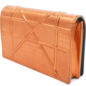Bronze Leather Diorama Wallet on Chain