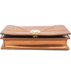 Bronze Leather Diorama Wallet on Chain